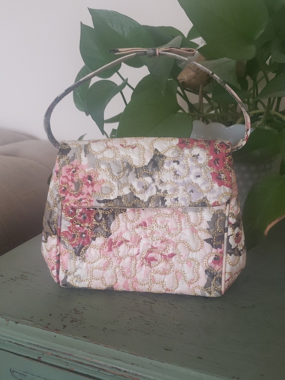 Vintage 50s Magid Floral Mini Handbag